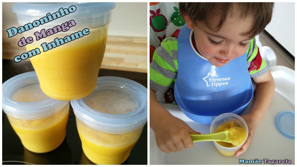 Danoninho Caseiro de Manga com Inhame Super Fácil