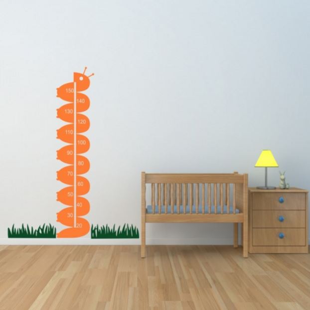 adesivo de parede regua lagarta