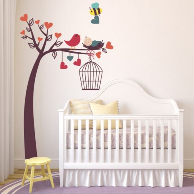 arvore passarinho com bebe