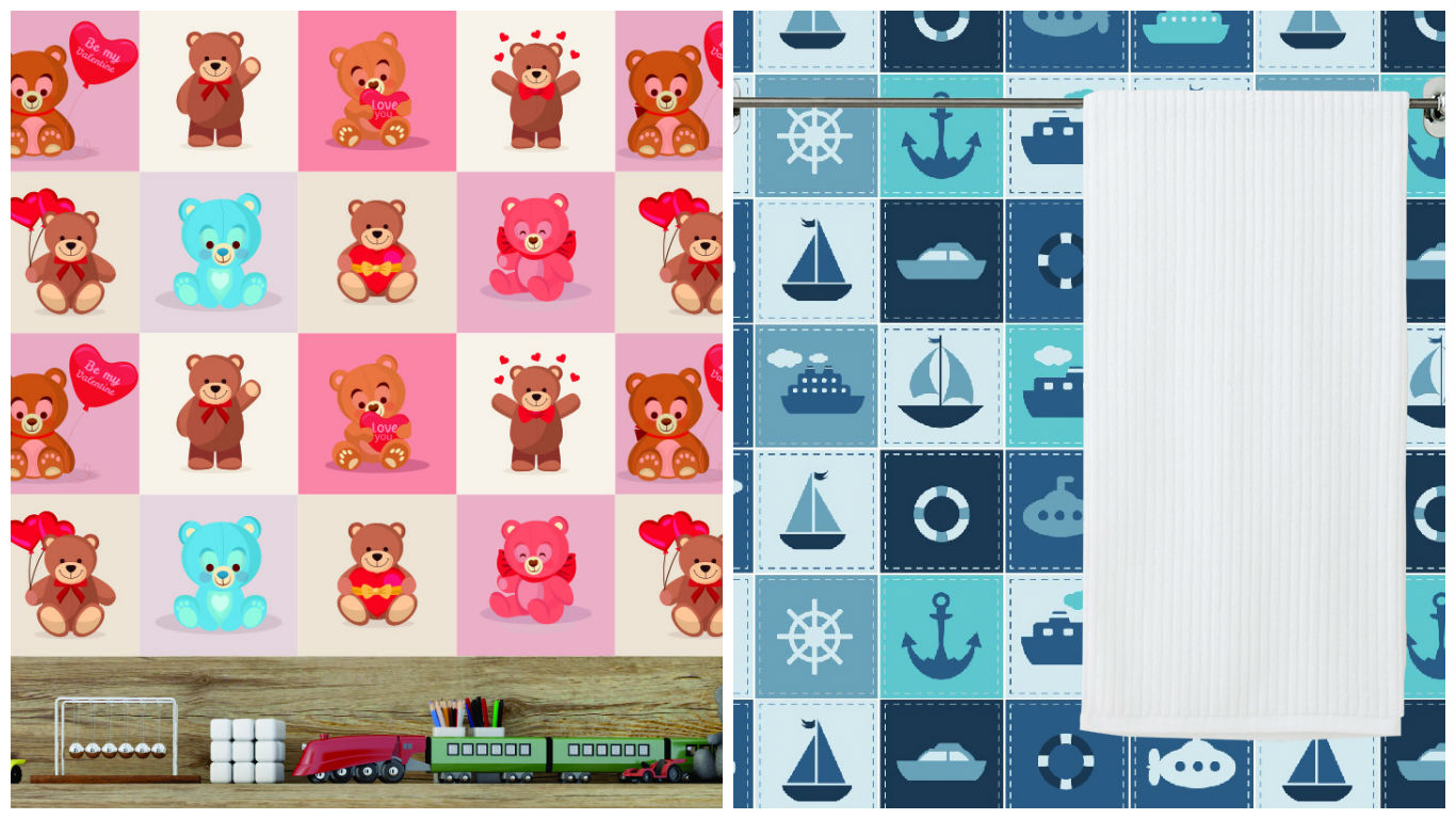 azulejos decorados para o banheiro das crianças qcola