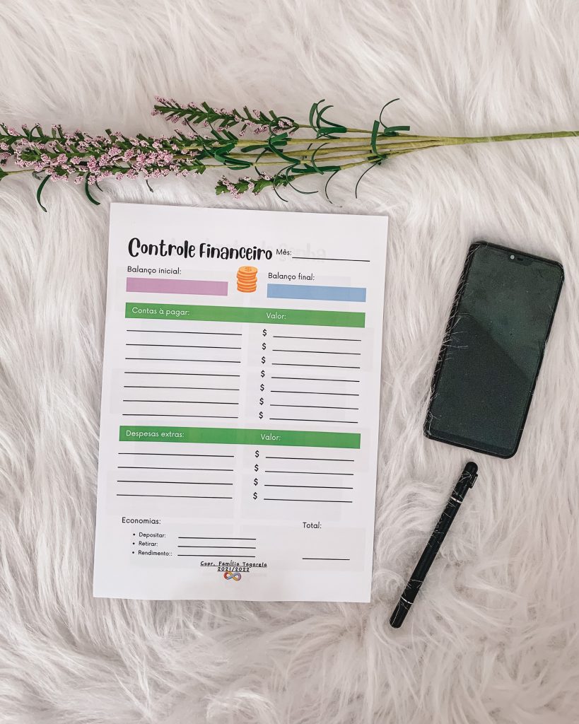 controle financeiro para mães