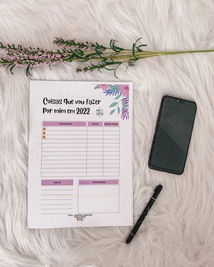 planner 2022 auto cuidado