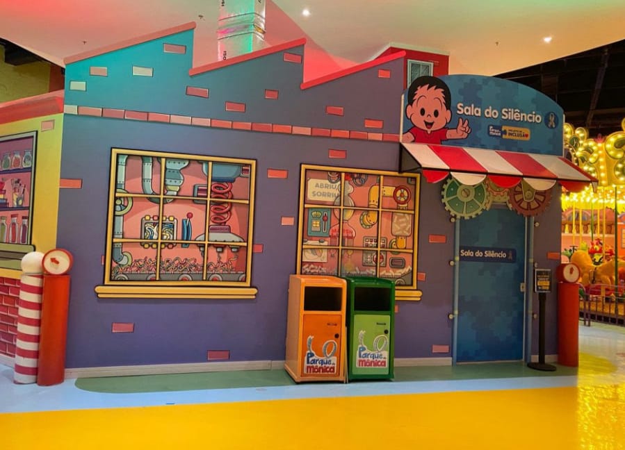 Sala do silêncio, ambiente adaptado para autistas.